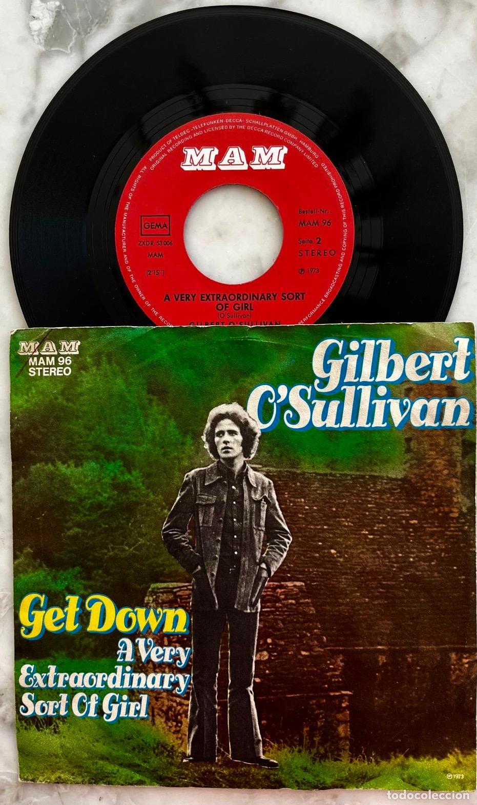 Discos de vinilo: GILBERT OSULLIVAN. GET DOWN. SINGLE ALEMANIA - Foto 1