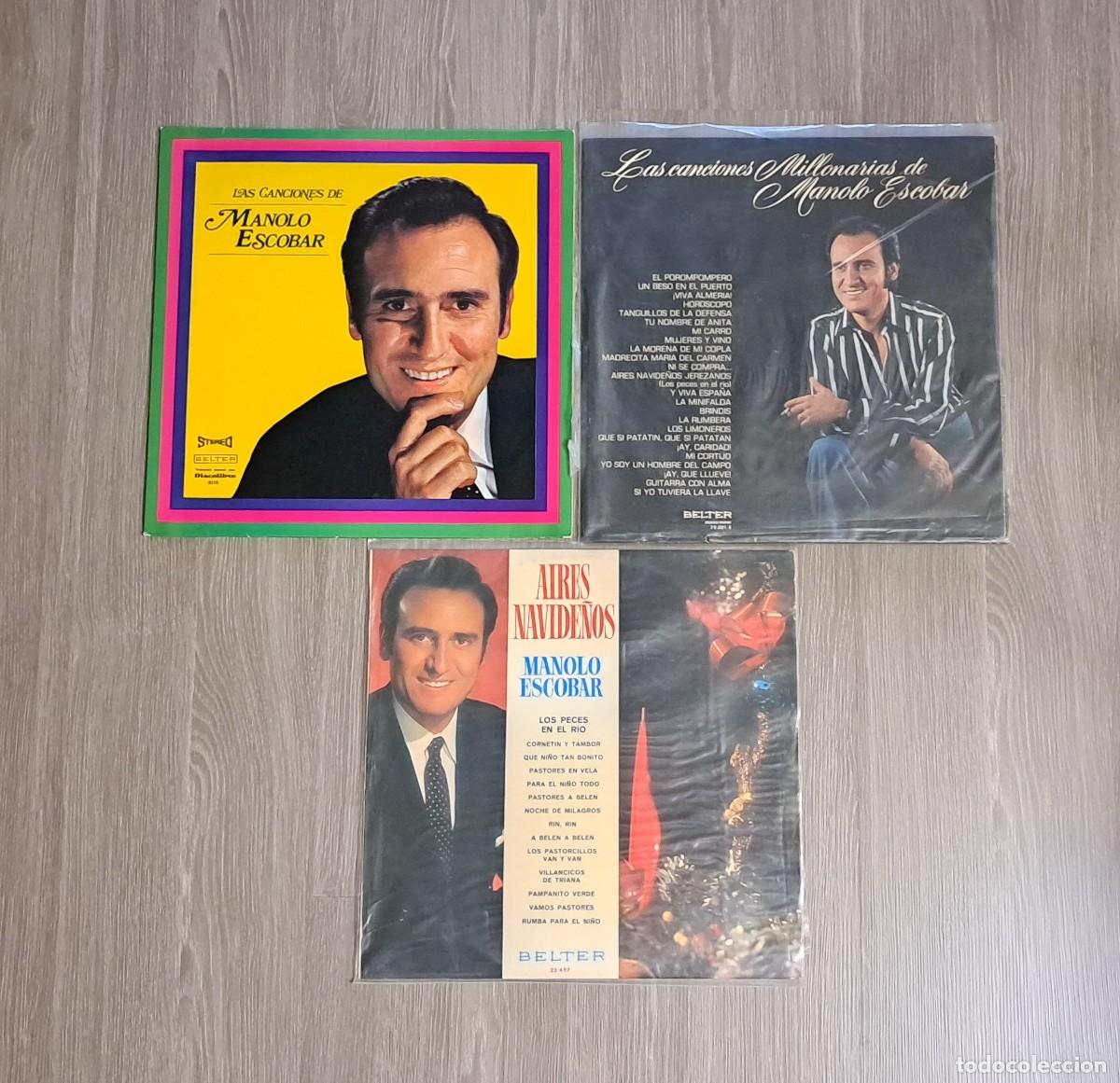 Discos de vinilo: 3 LPs de Manolo Escobar - Foto 1