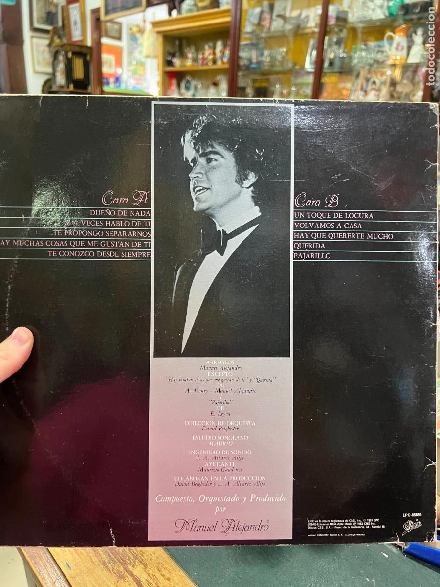 Discos de vinilo: LP JOSE LUIS RODRIGUEZ - DUE&Ntilde;O DE NADA - Foto 2