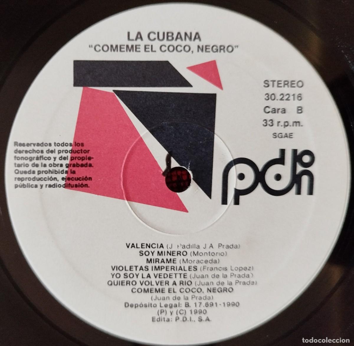 Discos de vinilo: LA CUBANA ** Comeme El Coco Negro ** VINILO LP 1990 - Foto 4