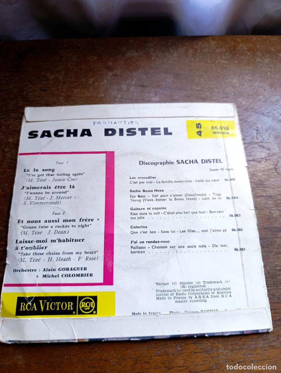 Discos de vinilo: Disco de vinilo Sacha Distel &ndash; La La Song - Foto 2