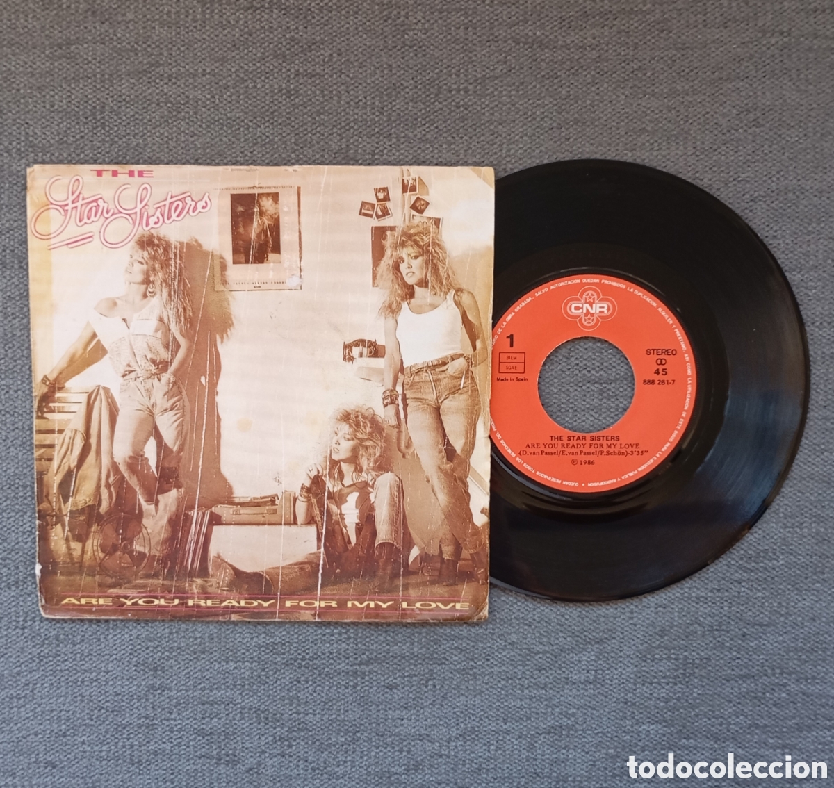 Discos de vinil: The Stars Sister. Are You Ready For My Love. Single 7&rdquo;, a&ntilde;o 1986.