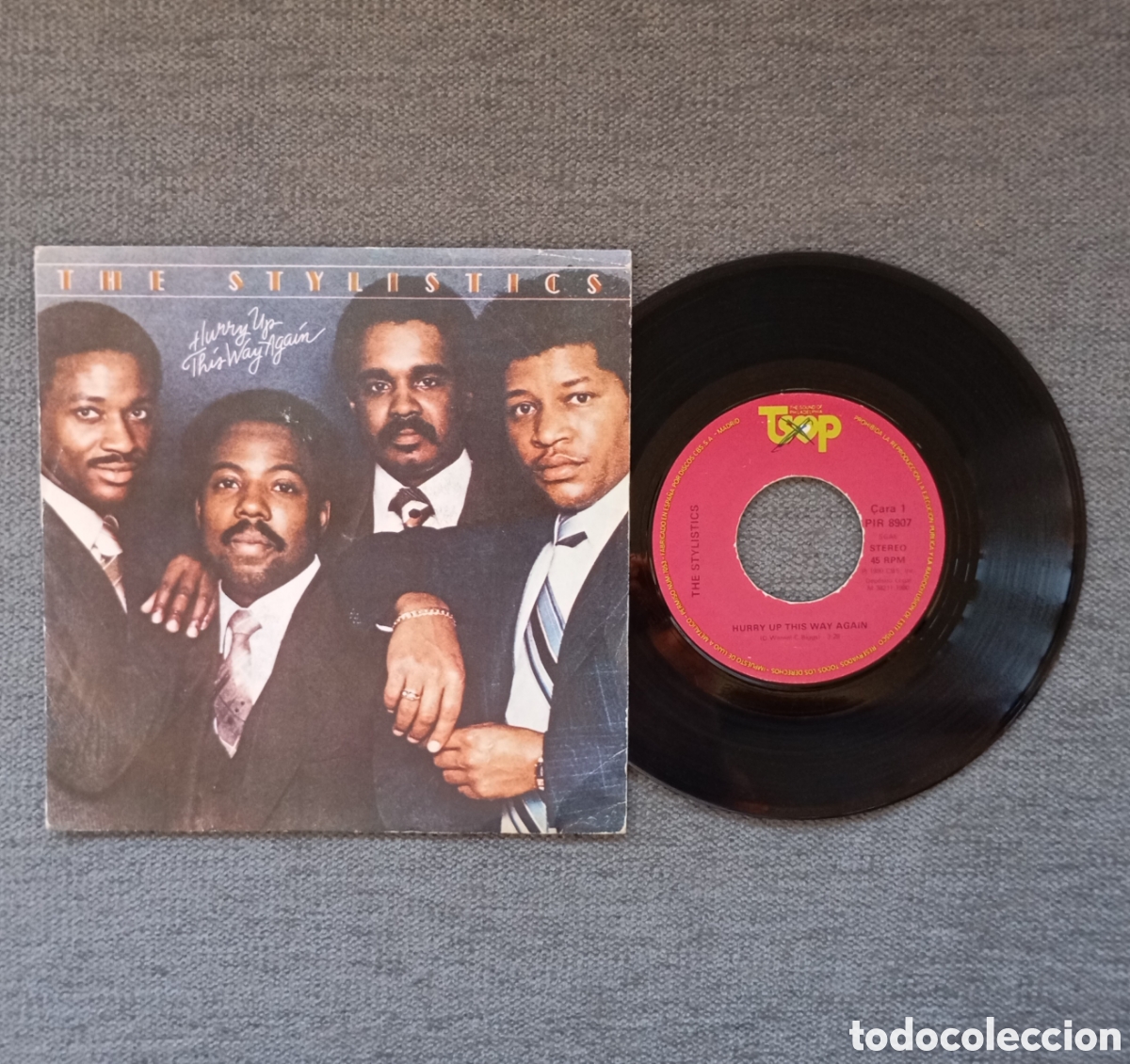 Discos de vinilo: The Stylistics. Hurry Up This Way Again/ It Started Out. - Foto 1