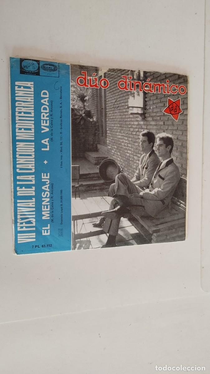 Discos de vinilo: DUO DINAMICO-SINGLE EL MENSAJE - Foto 2