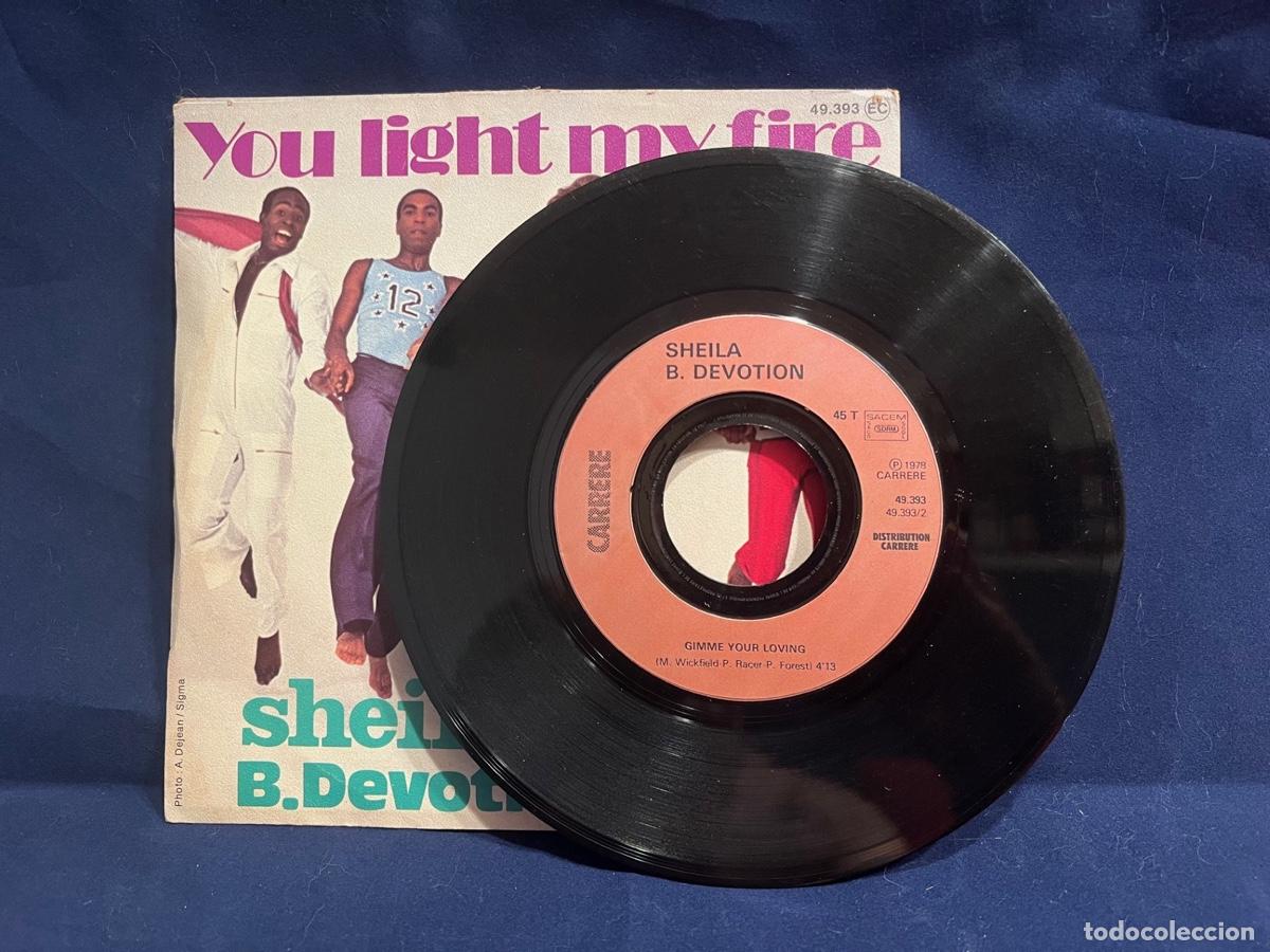 Discos de vinilo: SHEILA B. DEVOTION 45rpm &rdquo;You light my fire&rdquo; - Foto 4
