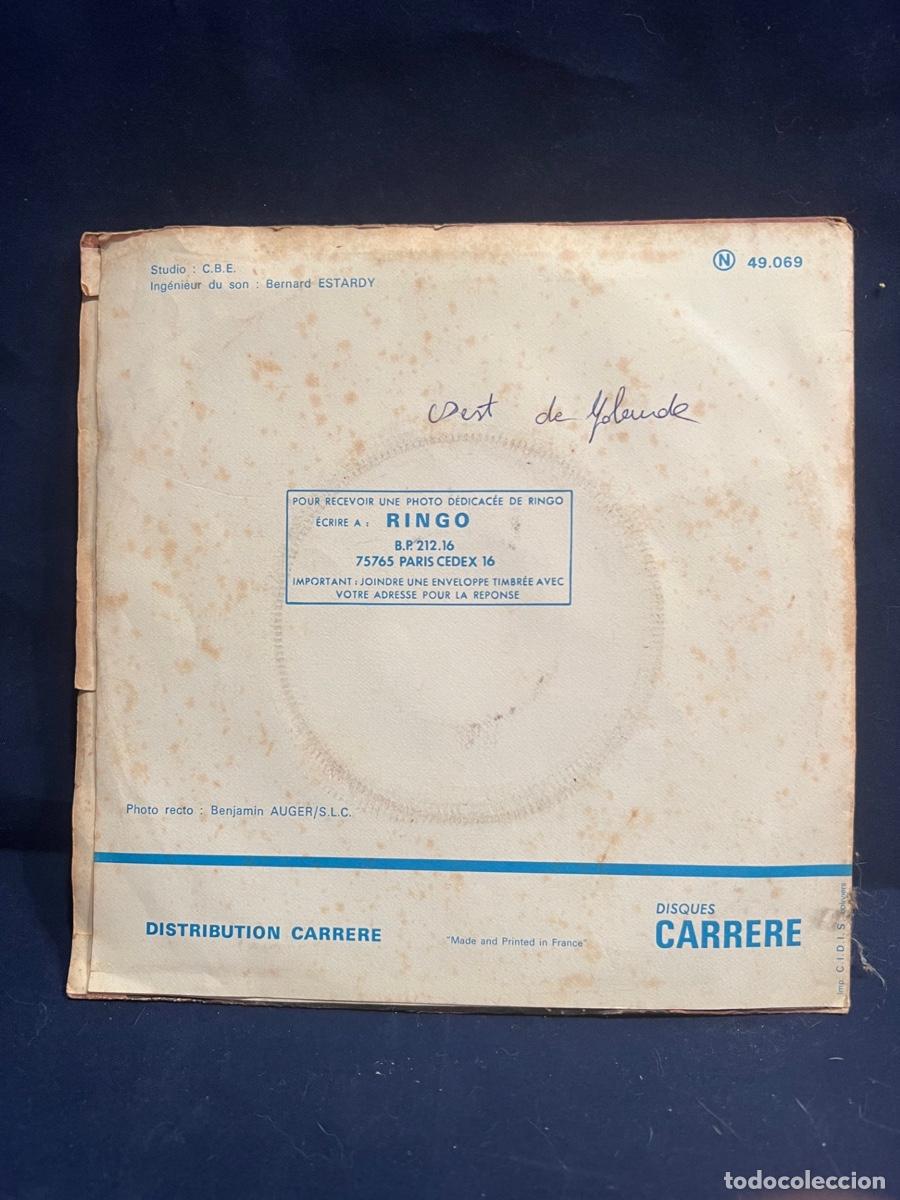 Discos de vinilo: RINGO disco de 45rpm ACCEPTE-MOI - Foto 3