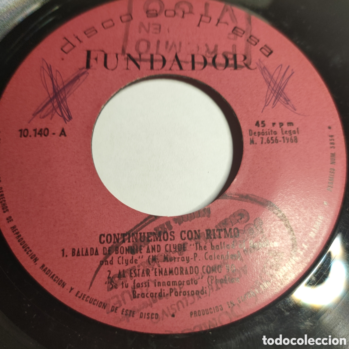 Discos de vinilo: Various &ndash; Continuemos Con Ritmo . 1968 original Spain disco 7&rdquo; vinilo - Foto 3