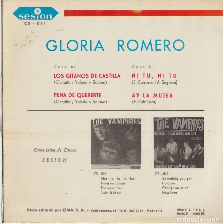 Discos de vinilo: Gloria Romero &ndash; Los Gitanos De Castilla - Foto 2