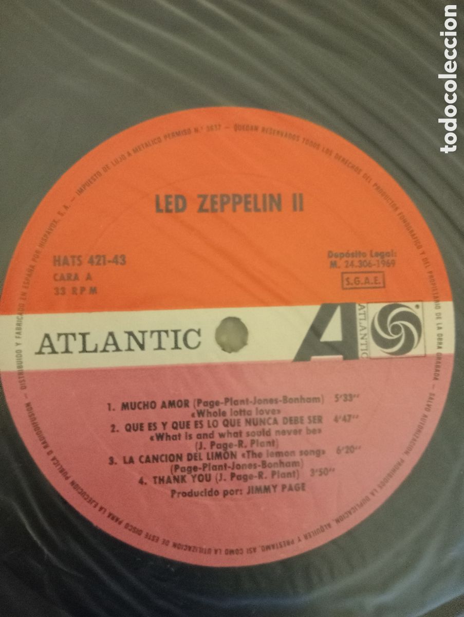Discos de vinilo: Led Zeppelin - Led Zeppelin ll / LP Vinilo Espa&ntilde;a 1981 - Foto 10