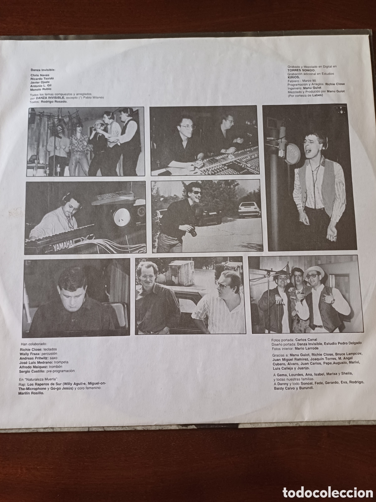 Discos de vinilo: DANZA INVISIBLE - CATALINA - LP 1990 - Foto 3
