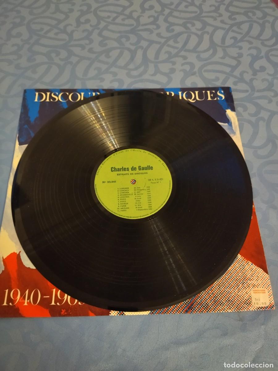 Discos de vinilo: Charles de Gaulle Discursos hist&oacute;ricos - Foto 4