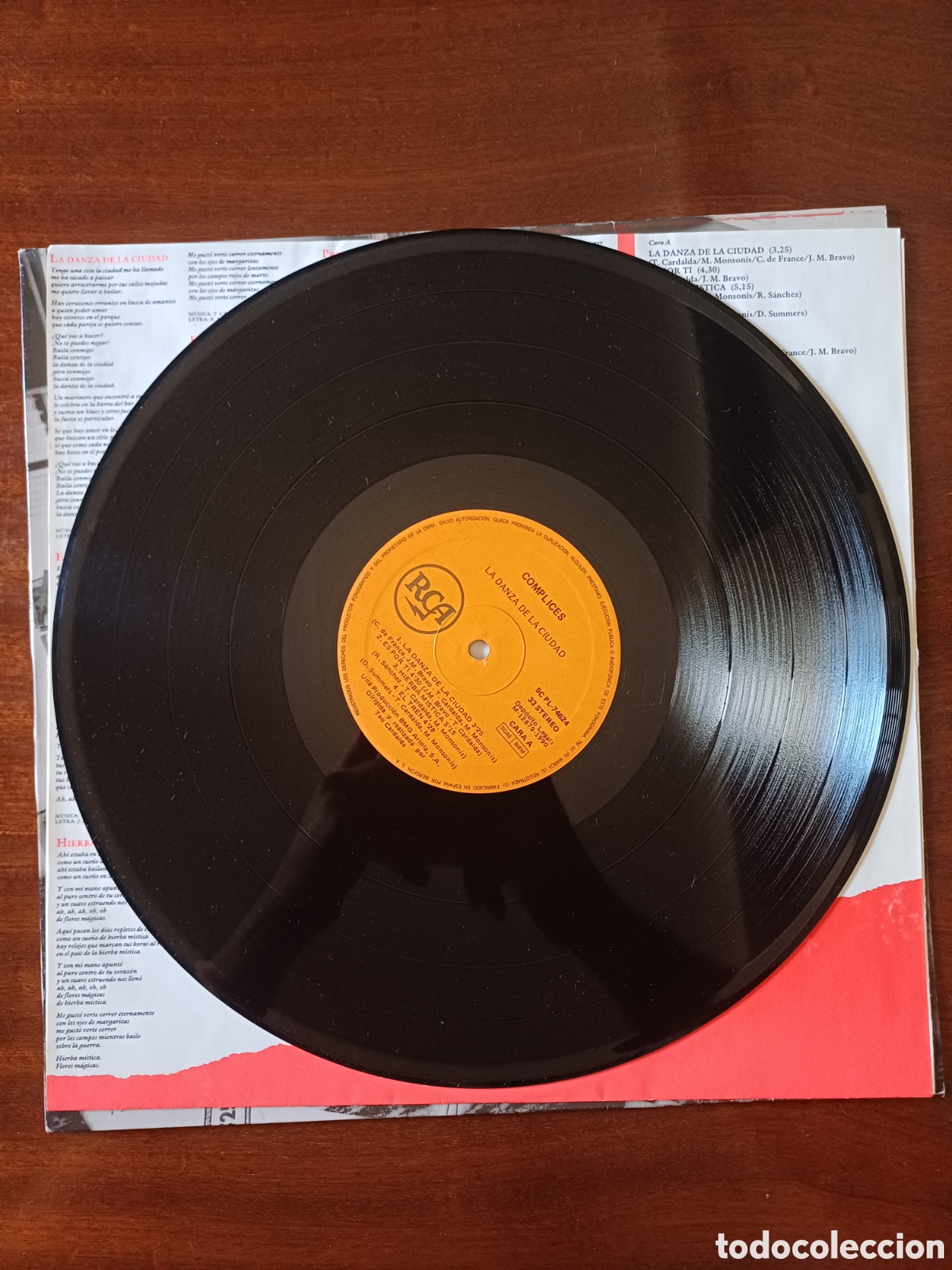 Discos de vinilo: C&oacute;mplices La danza de la ciudad Lp 1990 - Foto 5