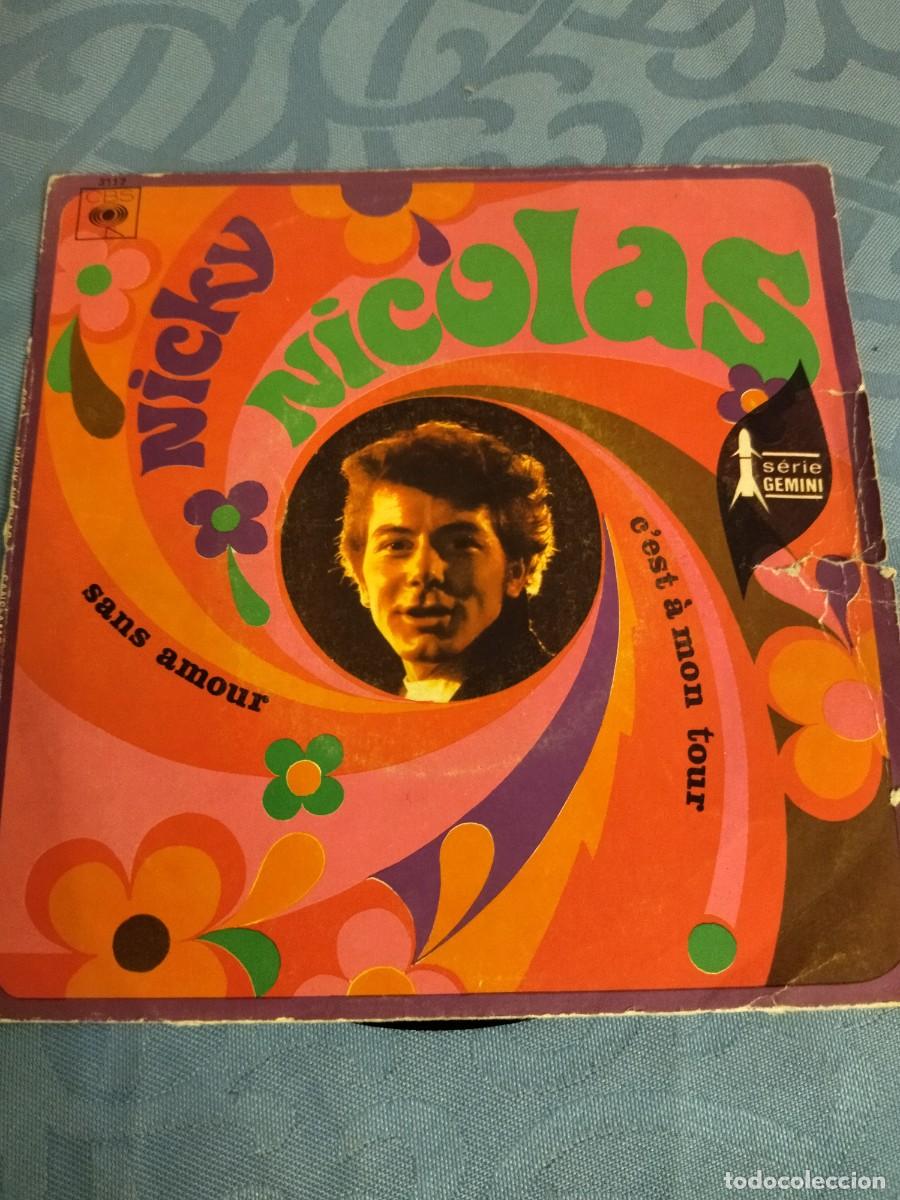 Discos de vinilo: Nicky Nicolas &ndash; Sans Amour / Cest Mon Tour, 1968 - Foto 2