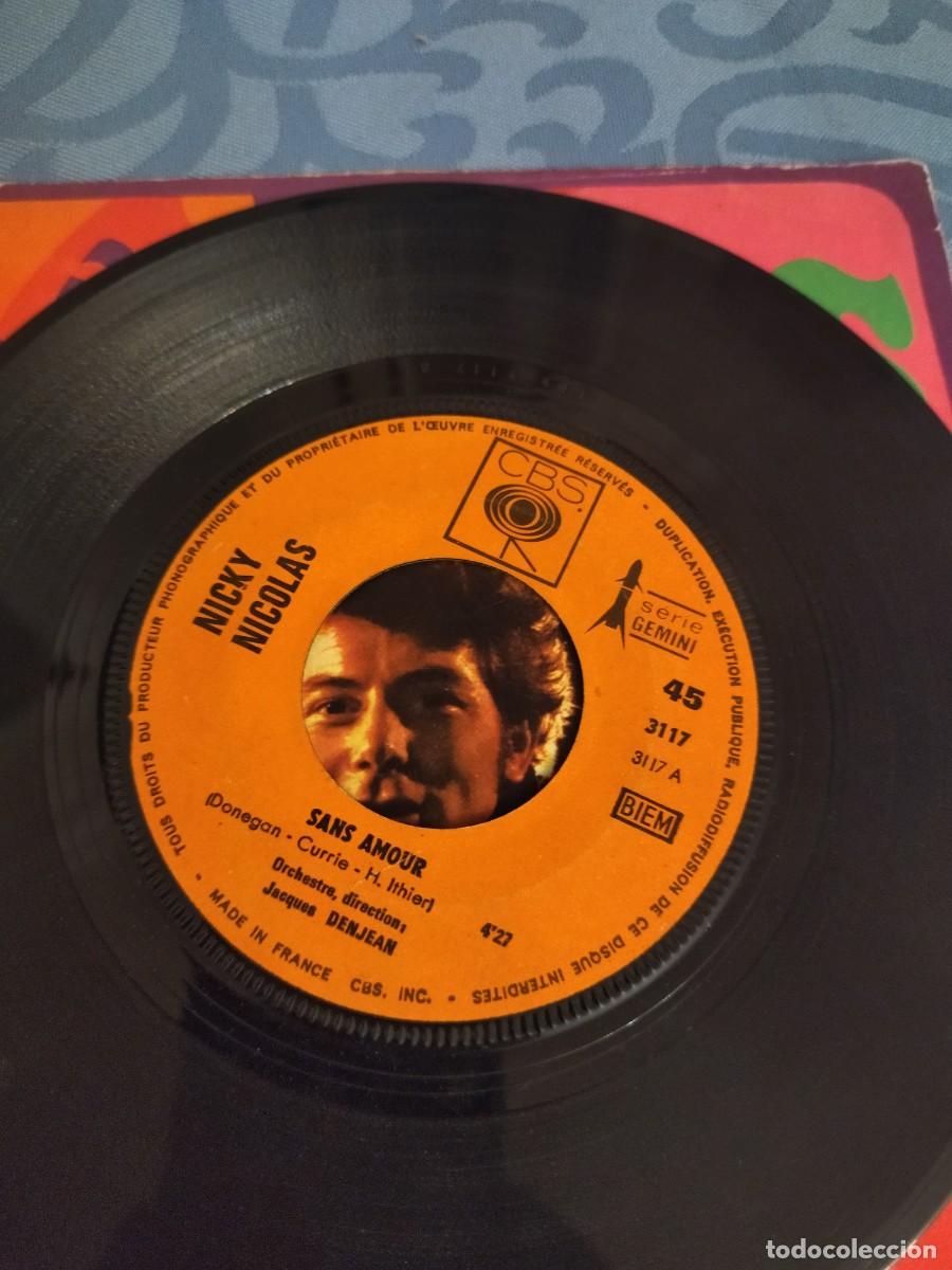 Discos de vinilo: Nicky Nicolas &ndash; Sans Amour / Cest Mon Tour, 1968 - Foto 5
