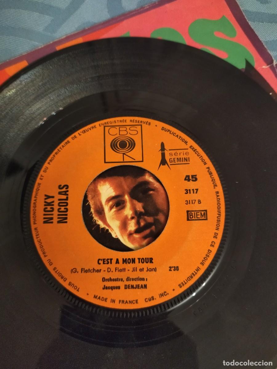 Discos de vinilo: Nicky Nicolas &ndash; Sans Amour / Cest Mon Tour, 1968 - Foto 6