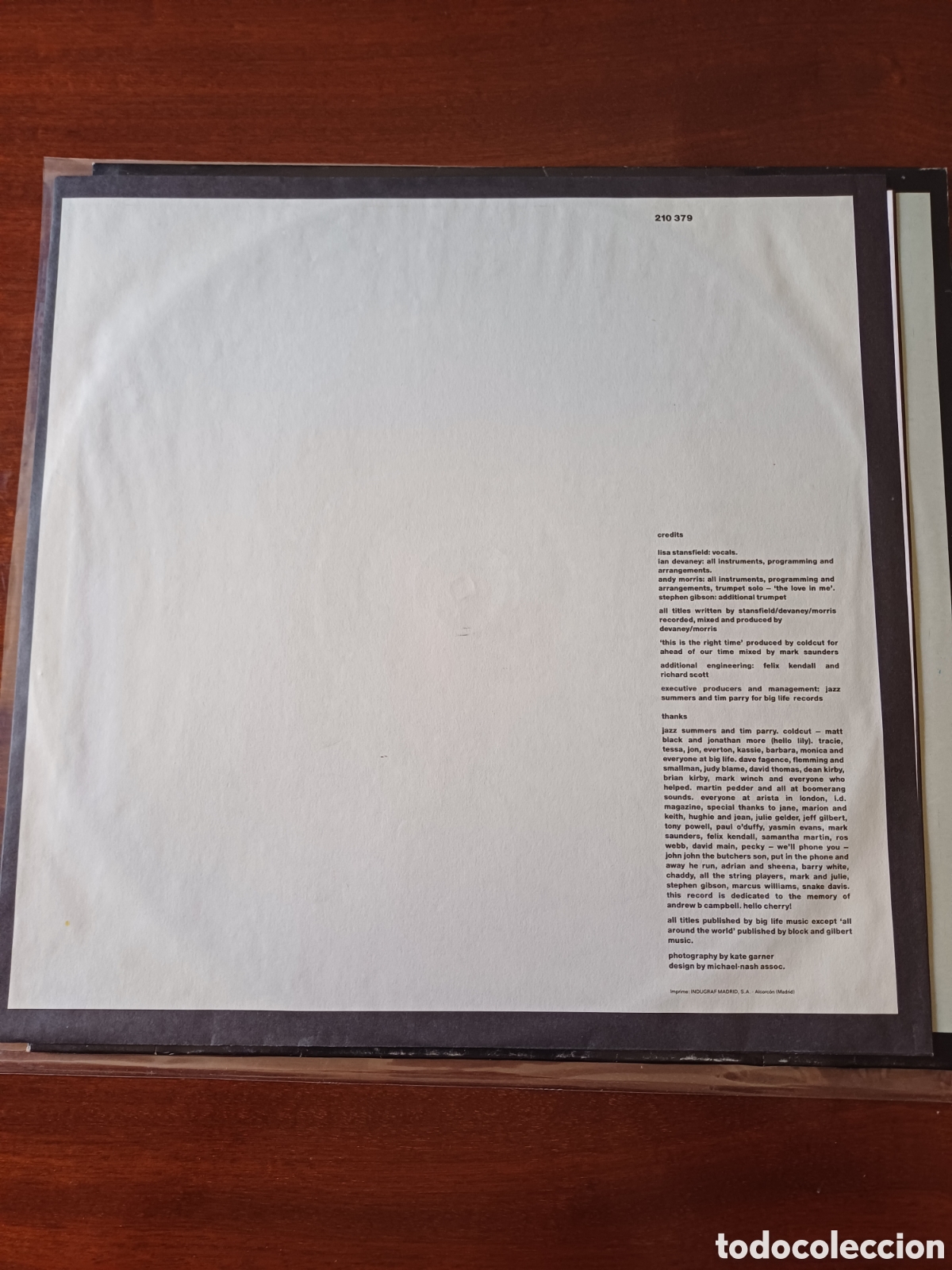 Discos de vinilo: LISA STANSFIELD - AFFECTION (LP) 1989 - Foto 4