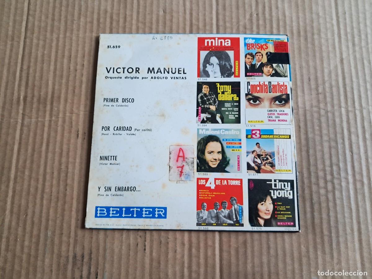 Discos de vinilo: VICTOR MANUEL - PRIMER DISCO EP 4 TEMAS 1966 - Foto 3
