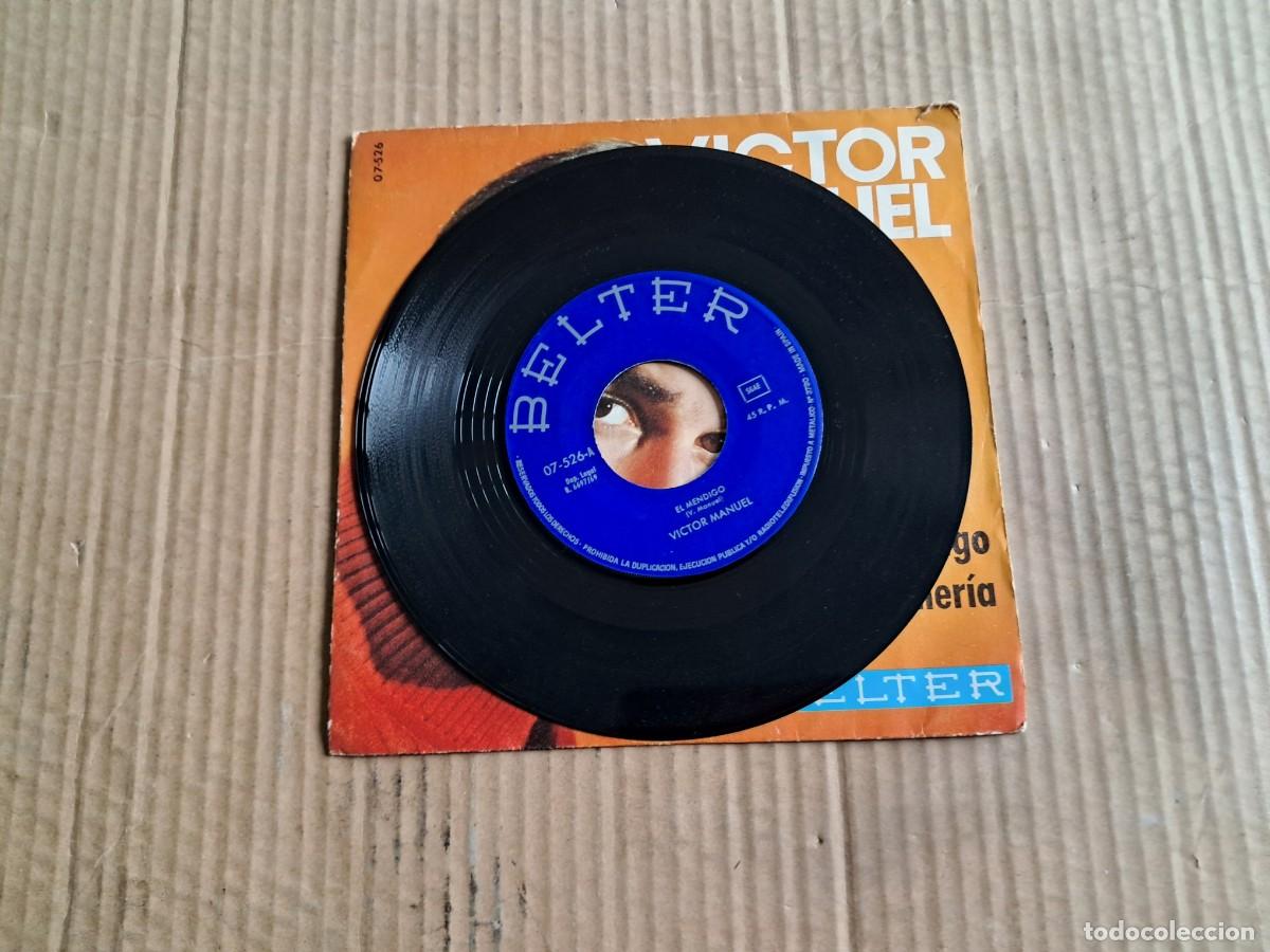 Discos de vinilo: VICTOR MANUEL - EL MENDIGO SINGLE 1969 - Foto 2
