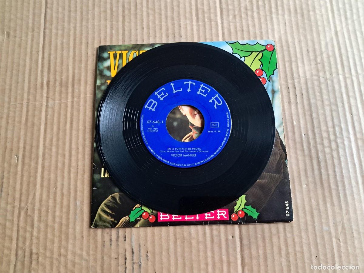 Discos de vinilo: VICTOR MANUEL - EN EL PORTALIN DE PIEDRA SINGLE 1969 - Foto 2