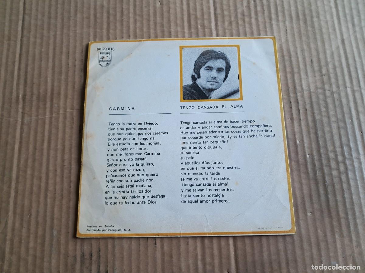 Discos de vinilo: VICTOR MANUEL - CARMINA SINGLE 1970 - Foto 3