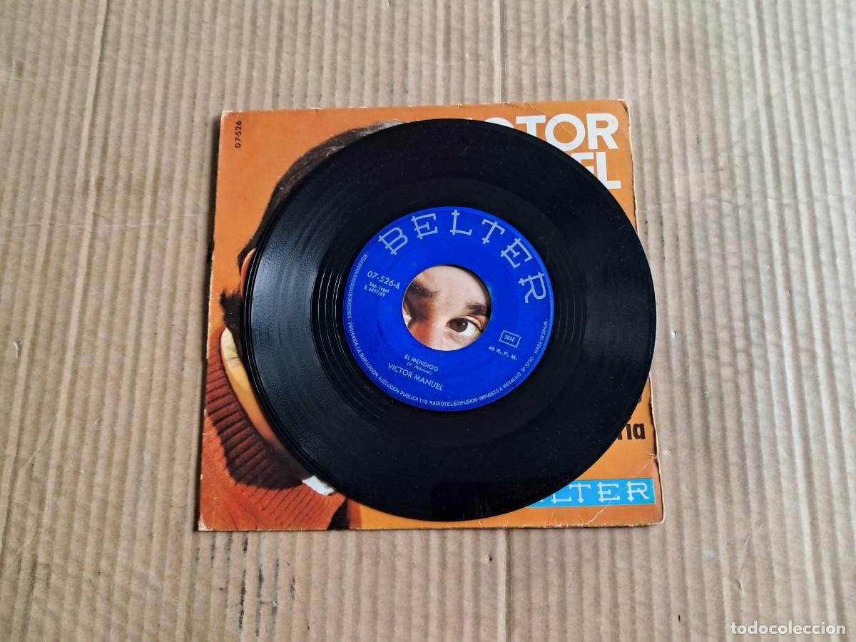 Discos de vinilo: VICTOR MANUEL - EL MENDIGO SINGLE 1969 - Foto 2