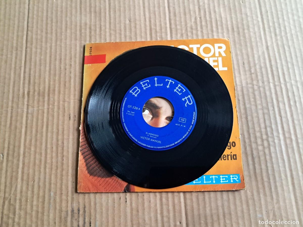 Discos de vinilo: VICTOR MANUEL - EL MENDIGO SINGLE 1969 - Foto 2
