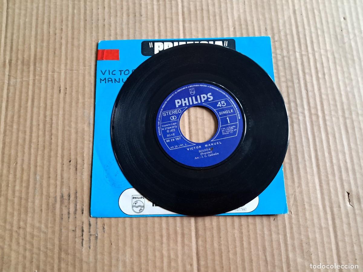 Discos de vinilo: VICTOR MANUEL - SOLEDAD ( SOLEDA ) SINGLE PROMOCIONAL 1973 - Foto 1