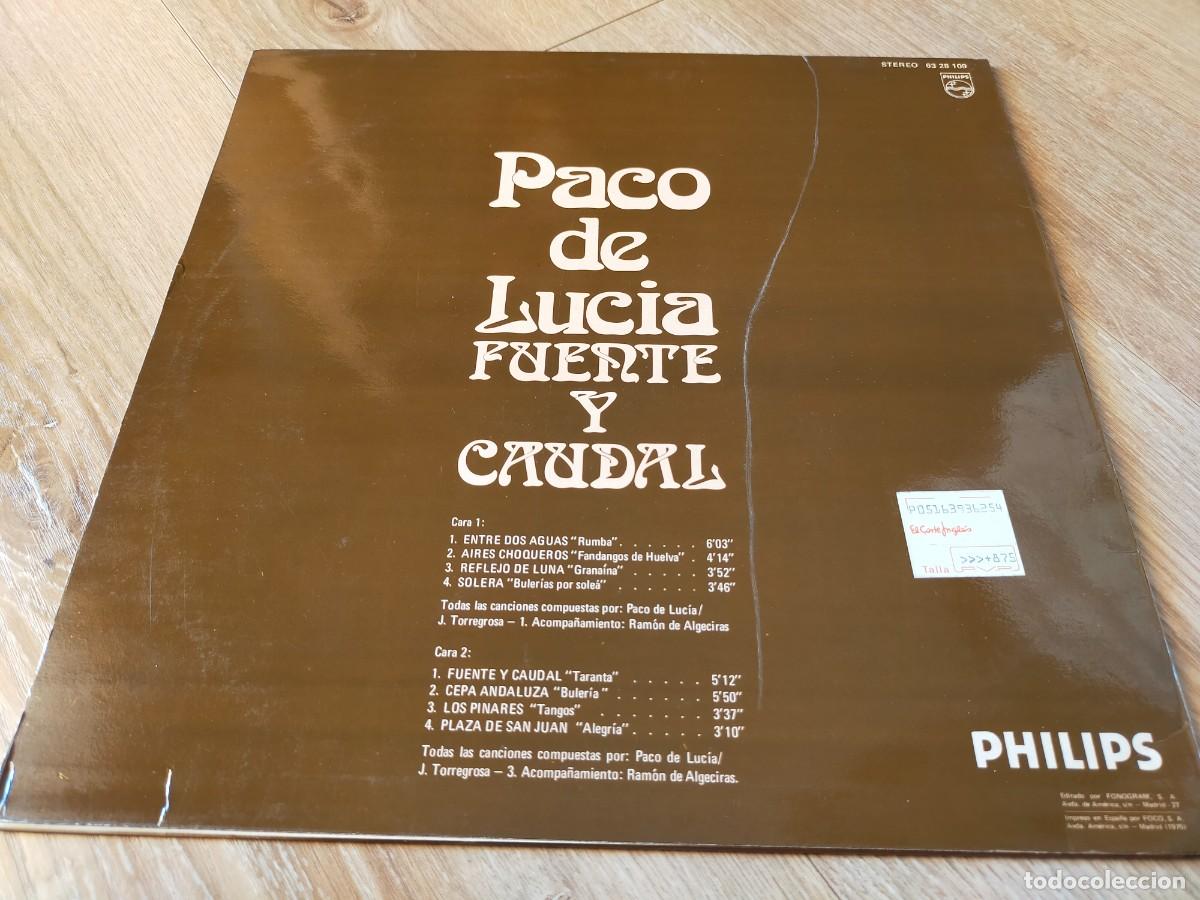 Discos de vinilo: PACO DE LUCIA-FUENTE Y CAUDAL-PHILIPS - Foto 2