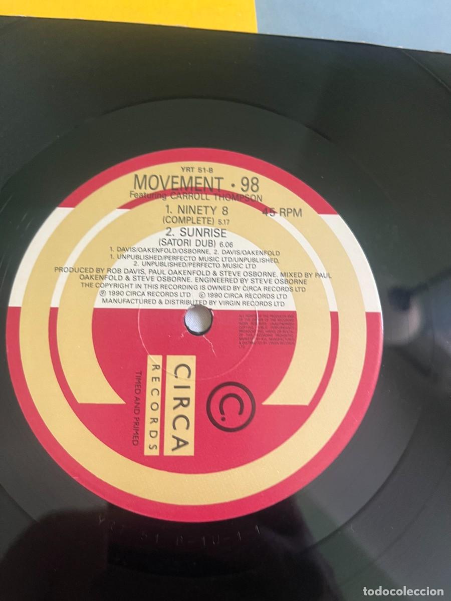 Discos de vinilo: Movement. 98 Featuring Carroll Thompson &lrm;&ndash; Sunrise - Foto 4