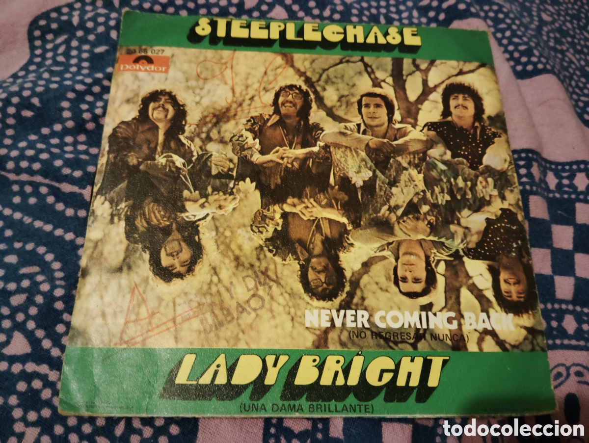 Discos de vinilo: STEPPLECHASE - NEVER COMING BACK / LADY BRIGHT ( 1970 ) - Foto 2