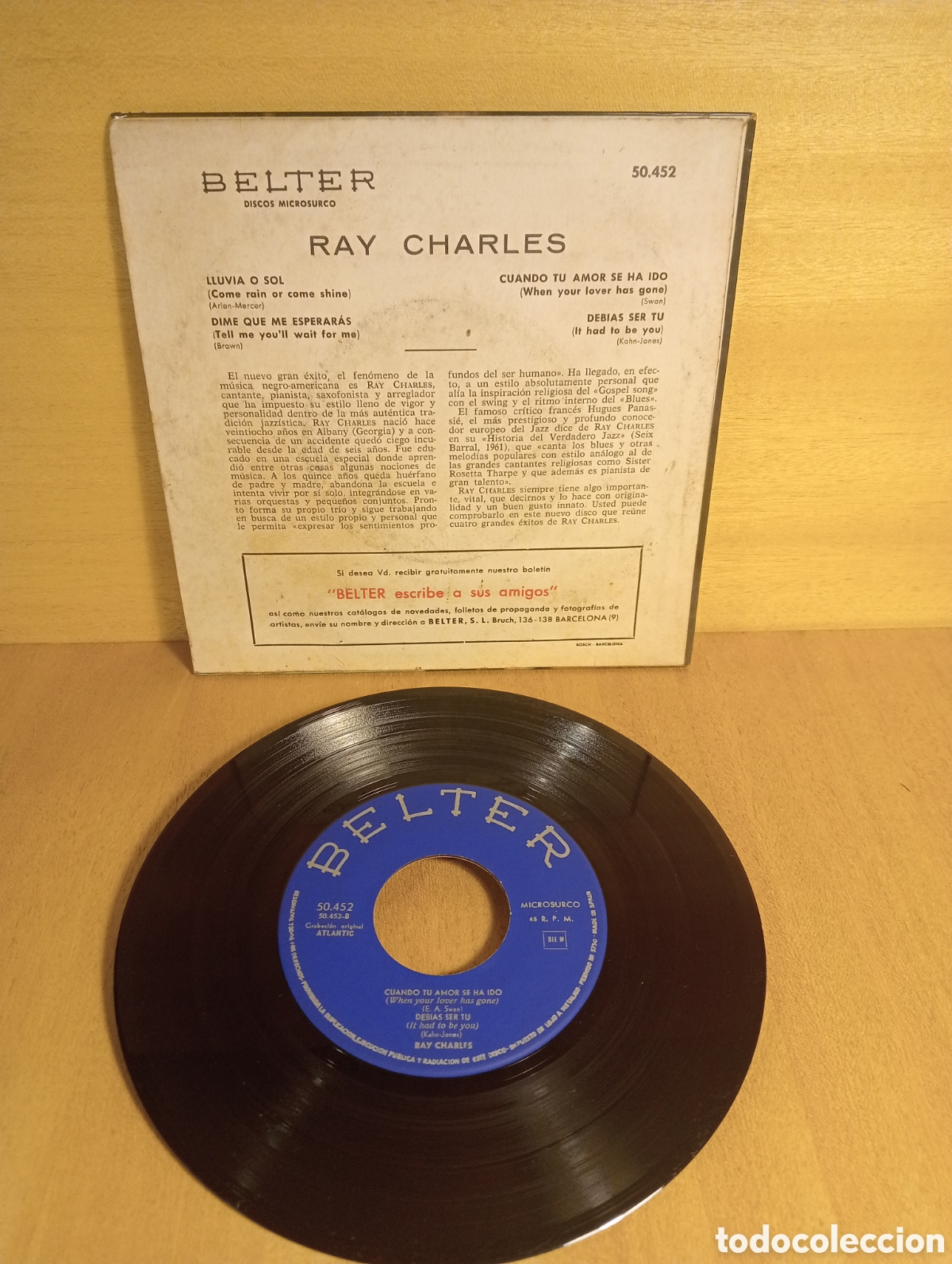 Discos de vinilo: Ray Charles. Lluvia o sol. Dime qu&eacute; me esperar&aacute;s.etc. - Foto 2
