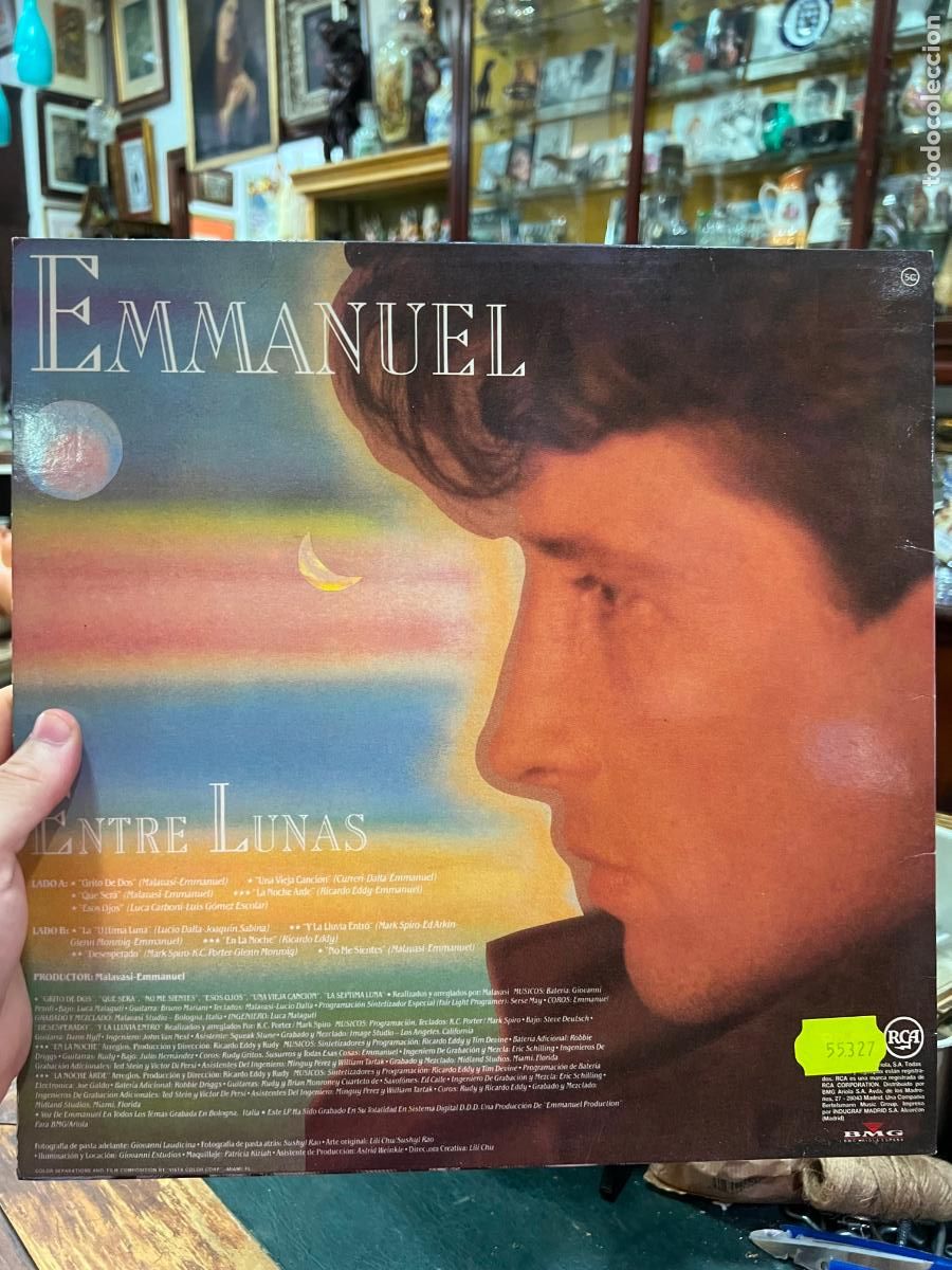 Discos de vinilo: LP EMMANUEL - ENTRE LUNAS - Foto 2