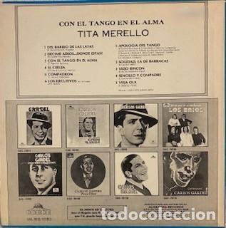 Discos de vinilo: Tita Merello &ndash; Con El Tango En El Alma - Foto 2