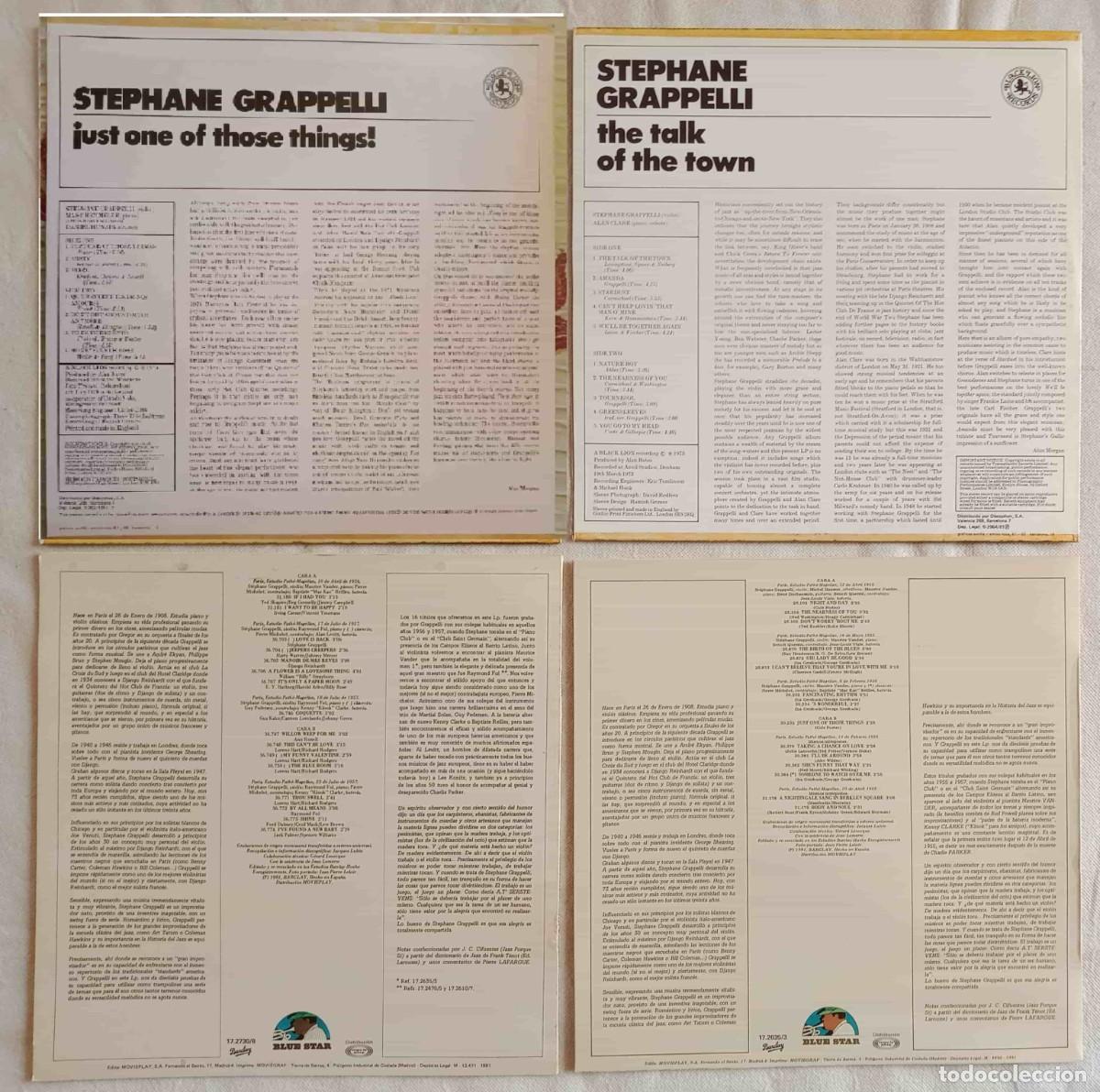 Discos de vinilo: STEPHANE GRAPPELLI (JAZZ) - 4 discos LPs - Foto 2