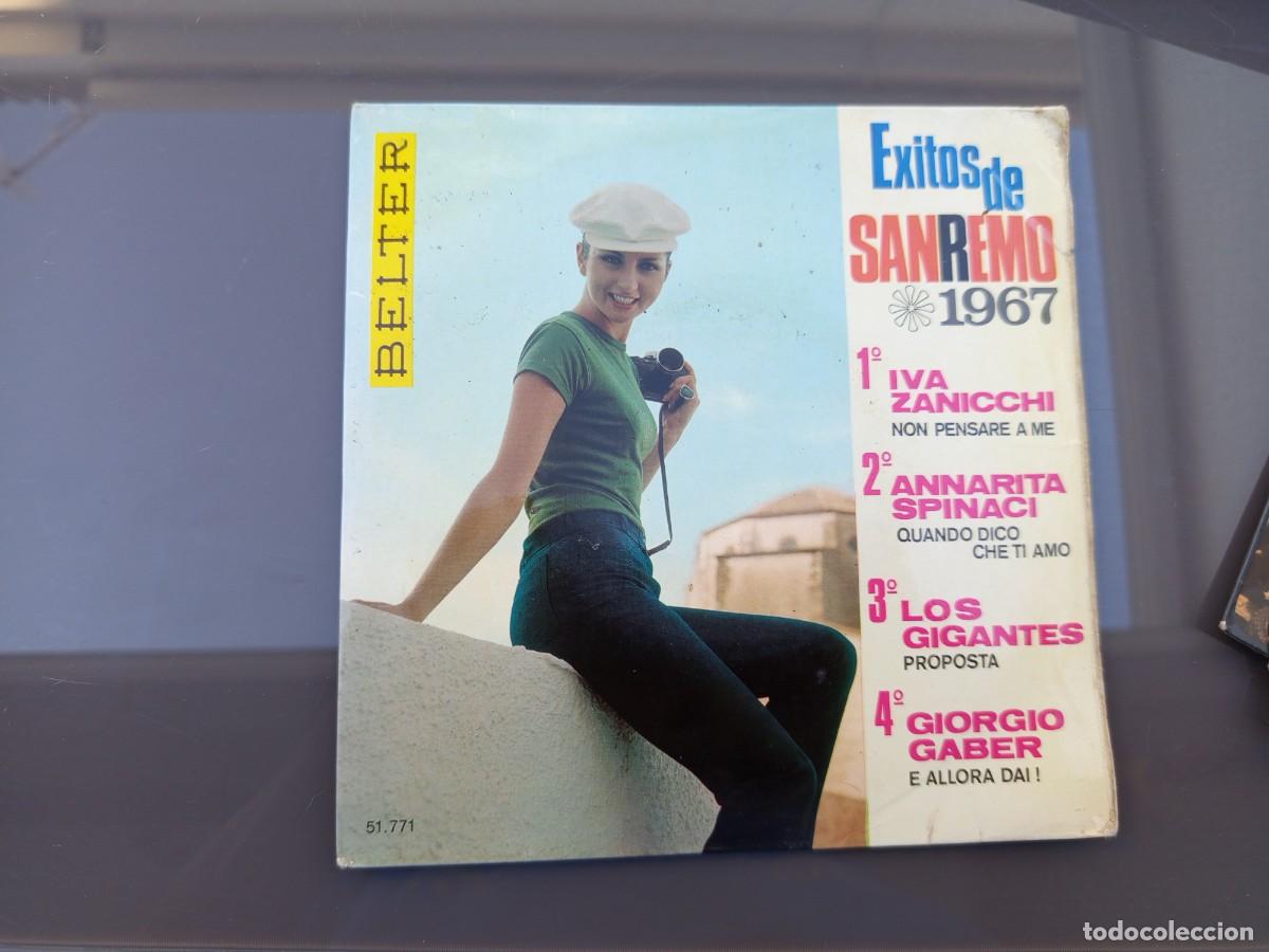 Discos de vinilo: &Eacute;XITOS DE SAN REMO (SINGLE) 1967 - Foto 1
