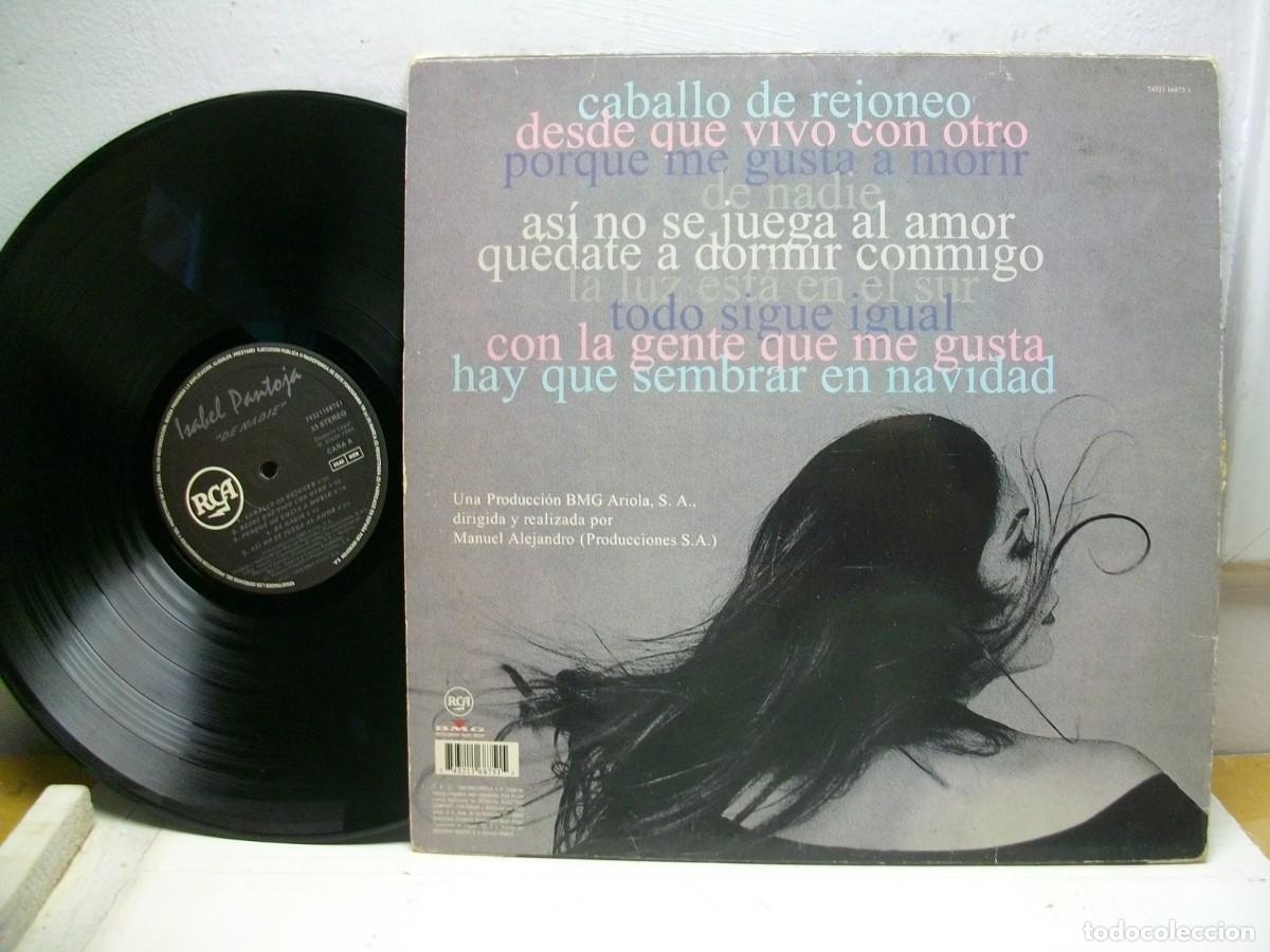 Discos de vinilo: ISABEL PANTOJA &ndash; DE NADIE LP - Foto 2