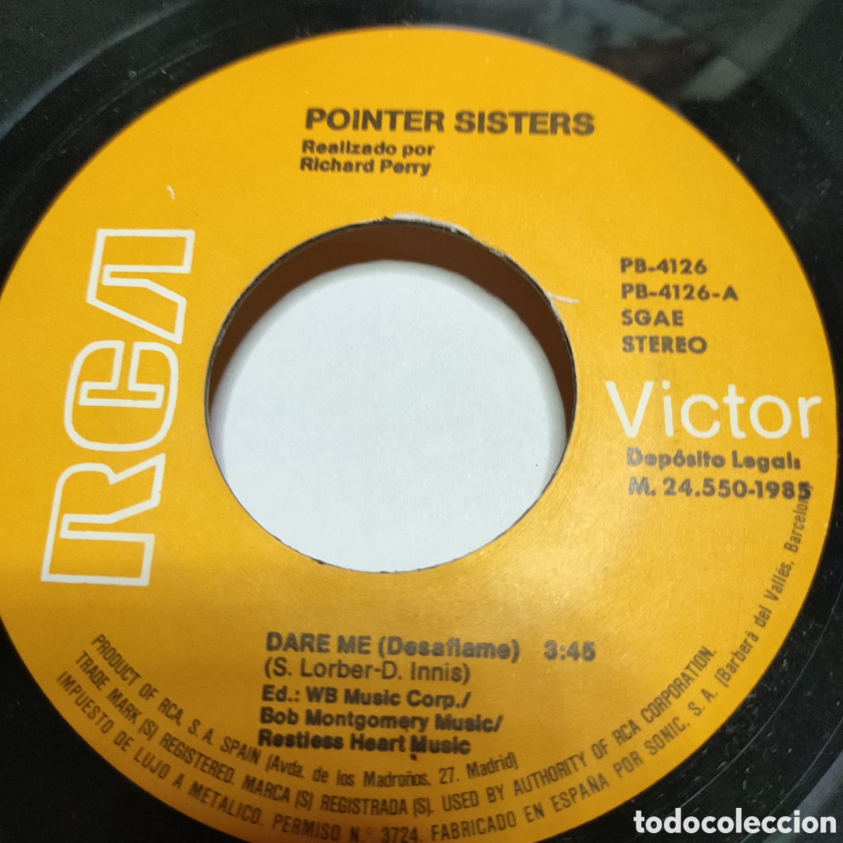 Discos de vinilo: Pointer Sisters &ndash; Dare Me / Ill Be There . 1985 original Spain disco 7&rdquo; vinilo - Foto 3