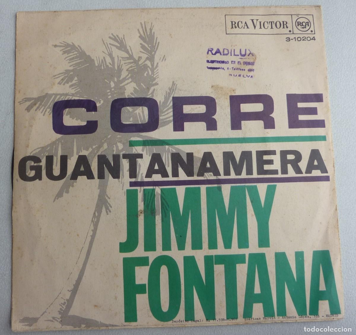 Discos de vinilo: JIMMY FONTANA // CORRE // 1966 // SINGLE - Foto 2