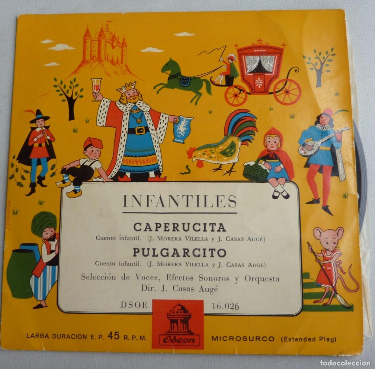 Discos de vinilo: CUENTO INFANTIL // CAPERUCITA / PULGARCITO /SINGLE - Foto 1