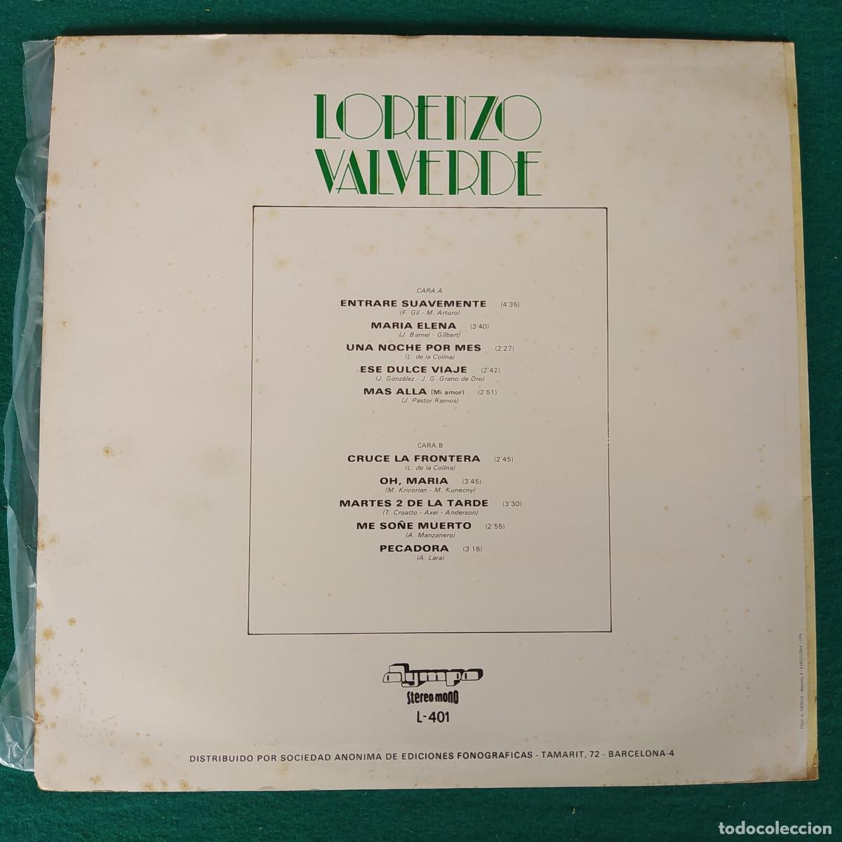 Discos de vinilo: Lorenzo Valverde &ndash; Lorenzo Valverde - Foto 2