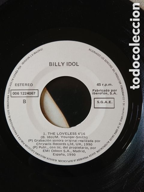 Discos de vinilo: Billy Idol - Prodigal Blues - Foto 3