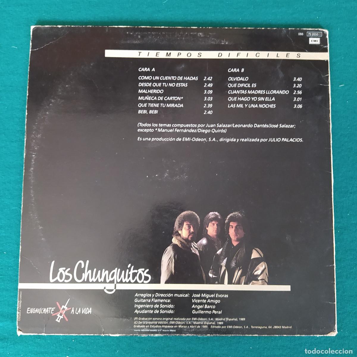 Discos de vinilo: Los Chunguitos &ndash; Tiempos Dif&iacute;ciles - Foto 2