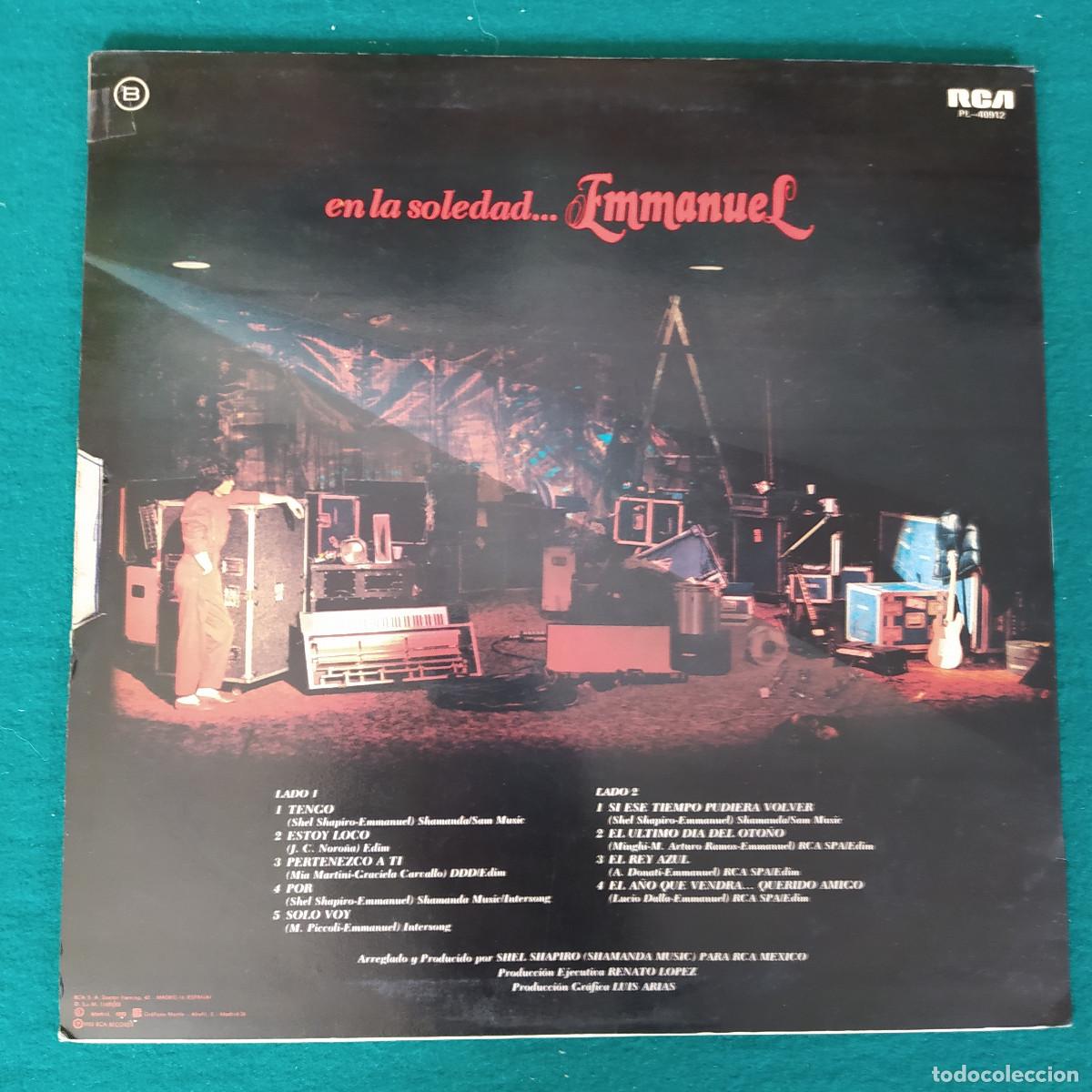 Discos de vinilo: Emmanuel &ndash; En La Soledad... - Foto 2