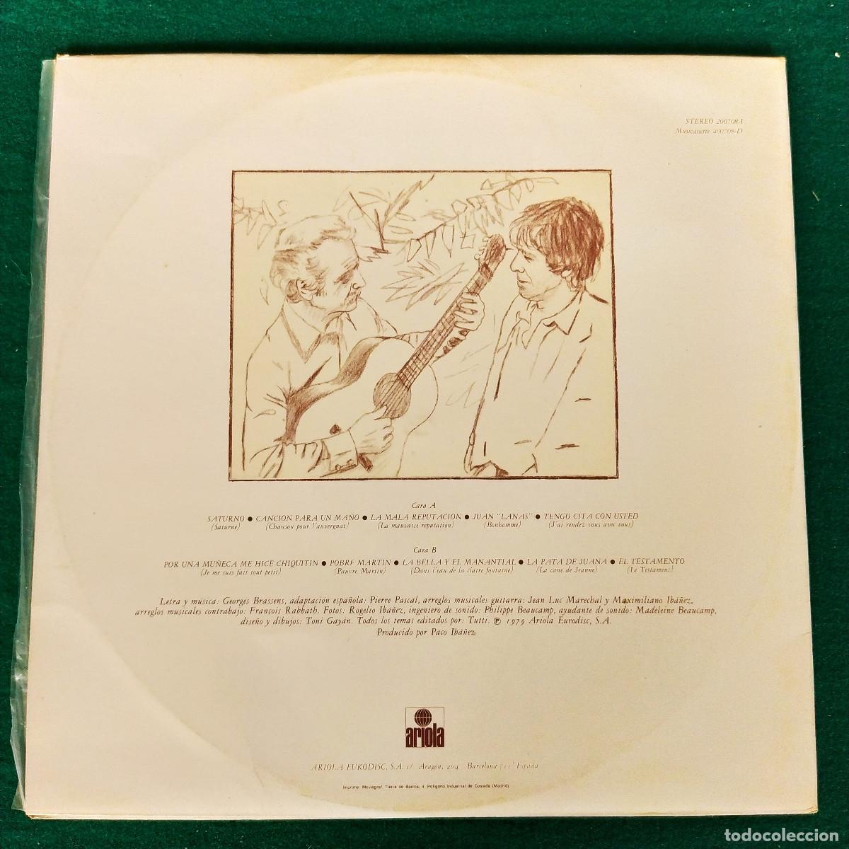 Discos de vinilo: Paco Iba&ntilde;ez &ndash; Canta A Brassens - Foto 2