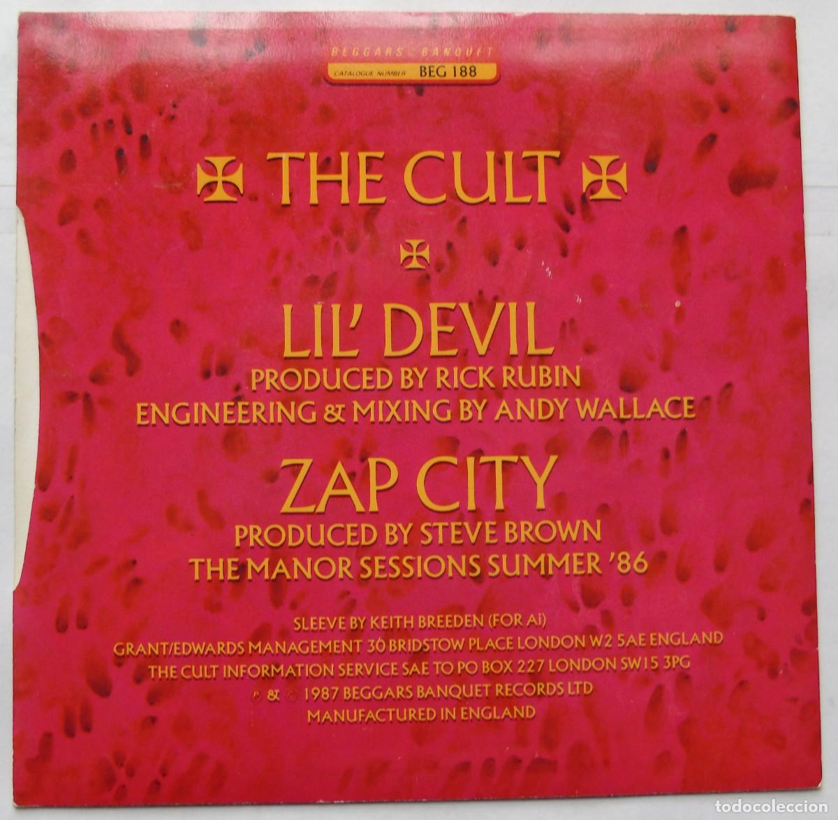 Discos de vinilo: The Cult Lil Evil Single 7&rdquo; UK 1987 - Foto 2