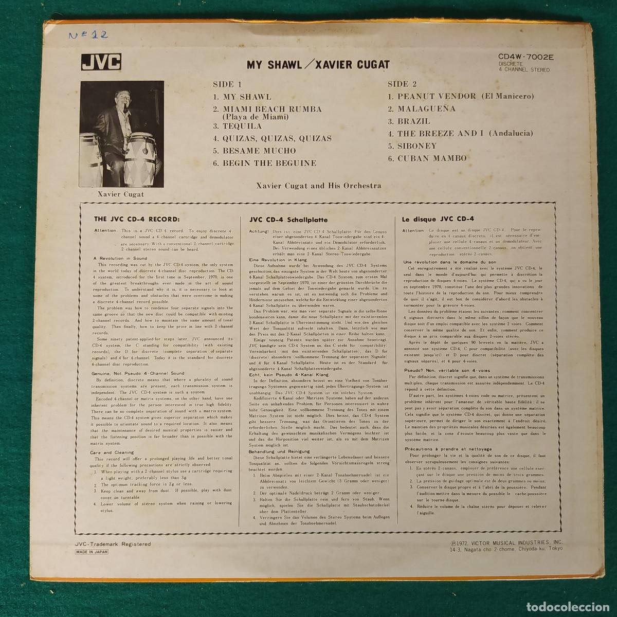 Discos de vinilo: Xavier Cugat &ndash; My Shawl - Foto 2