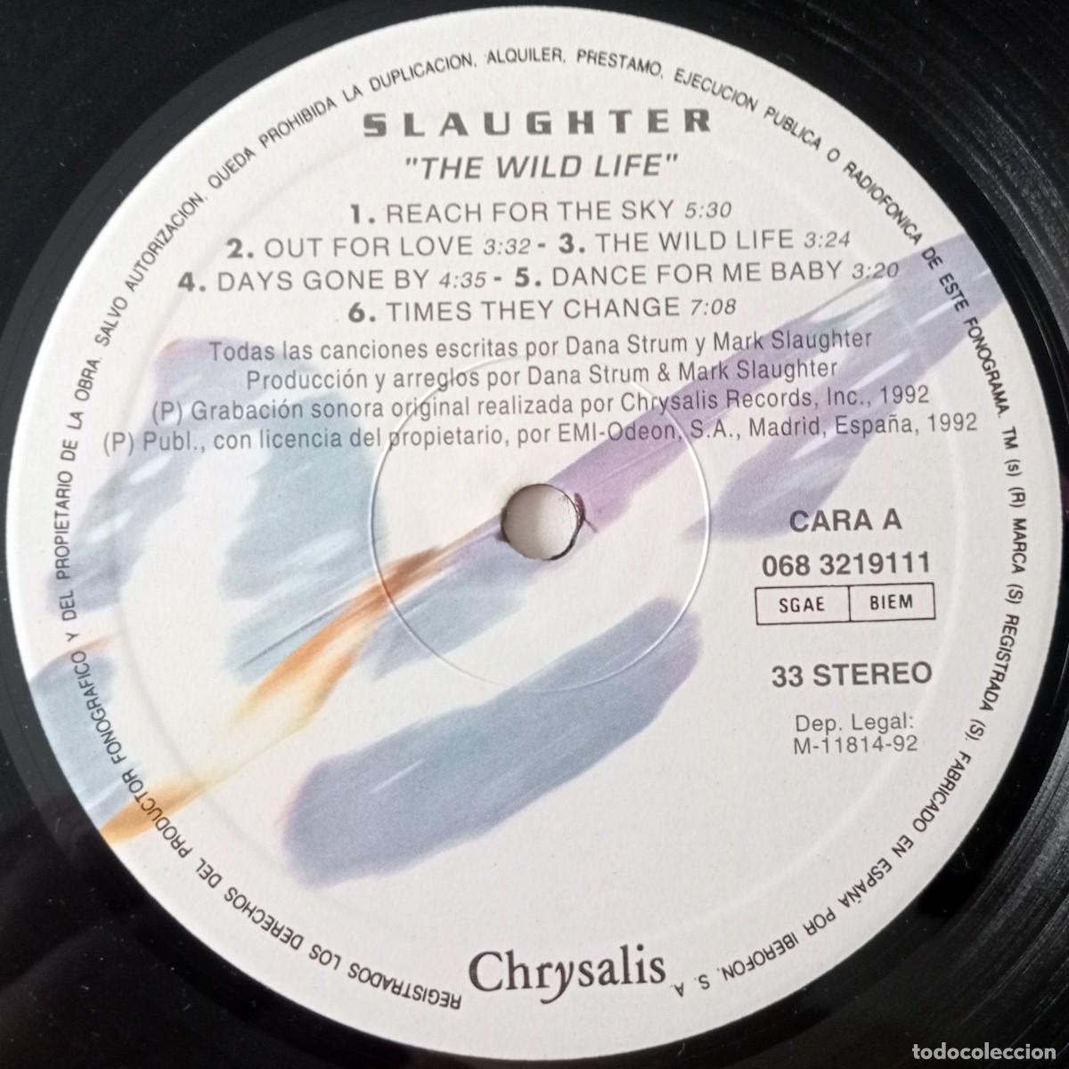 Discos de vinilo: LP SLAUGHTER - THE WILD LIFE 1992 - Foto 4