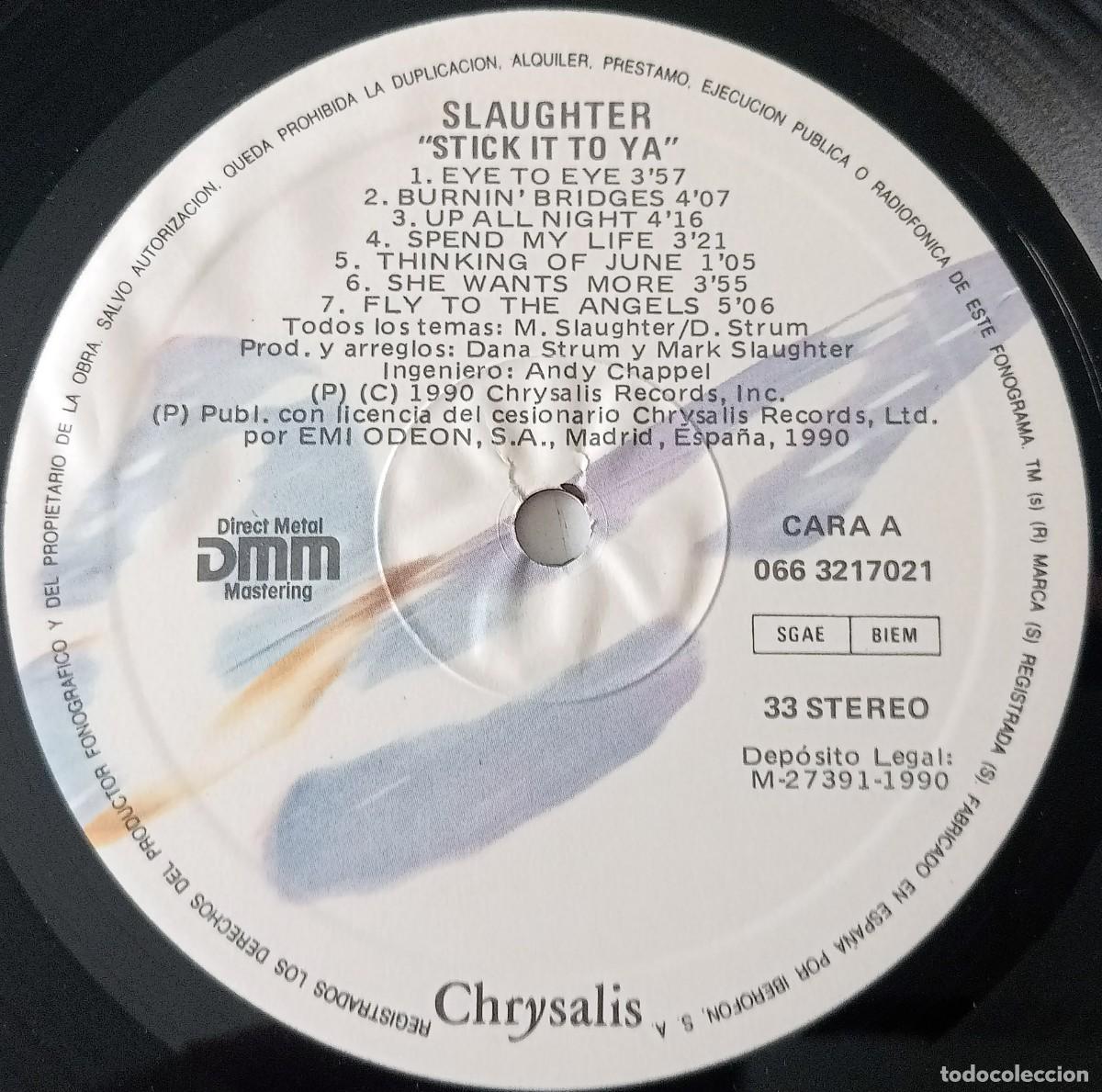 Discos de vinilo: LP SLAUGHTER - STICK IT TO YA - Foto 4