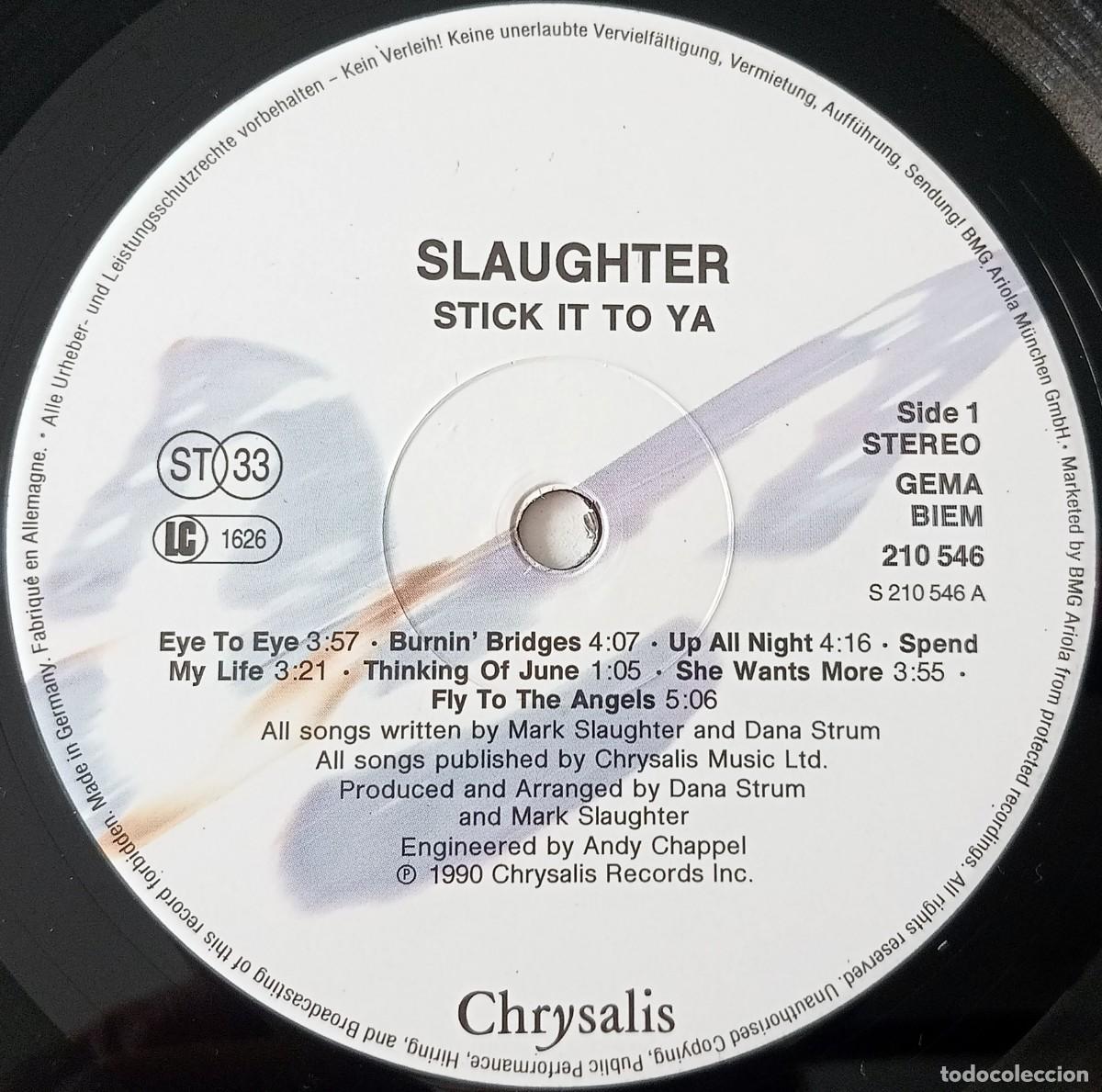 Discos de vinilo: LP SLAUGHTER - STICK IT TO YA - Foto 4