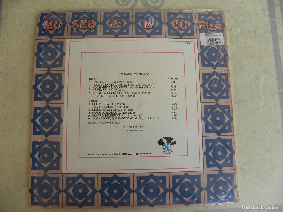 Discos de vinilo: ENRIQUE MONTOYA -LP 1988 - Foto 2